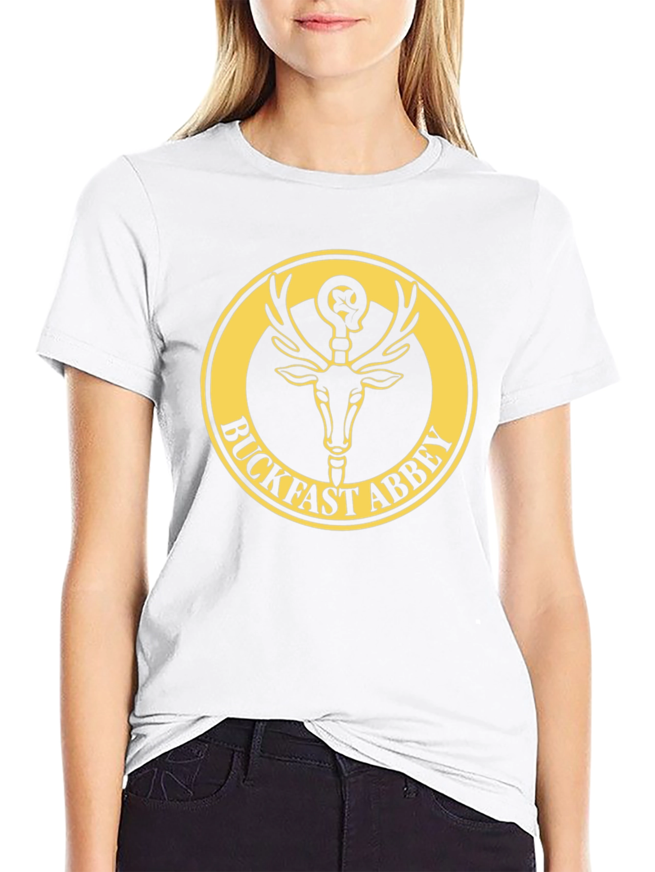 Buckfast Abbey T-Shirt - Deer & Logo Graphic