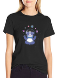 Meditating Panda Astronaut T-Shirt