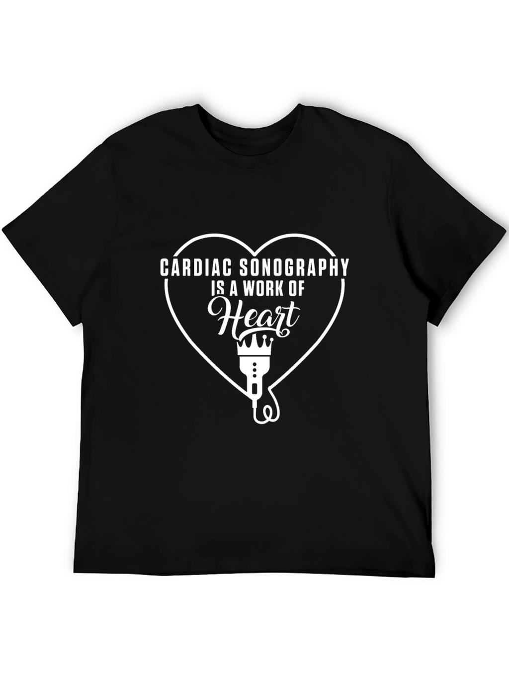 Cardiac Sonography Heart Graphic T-Shirt