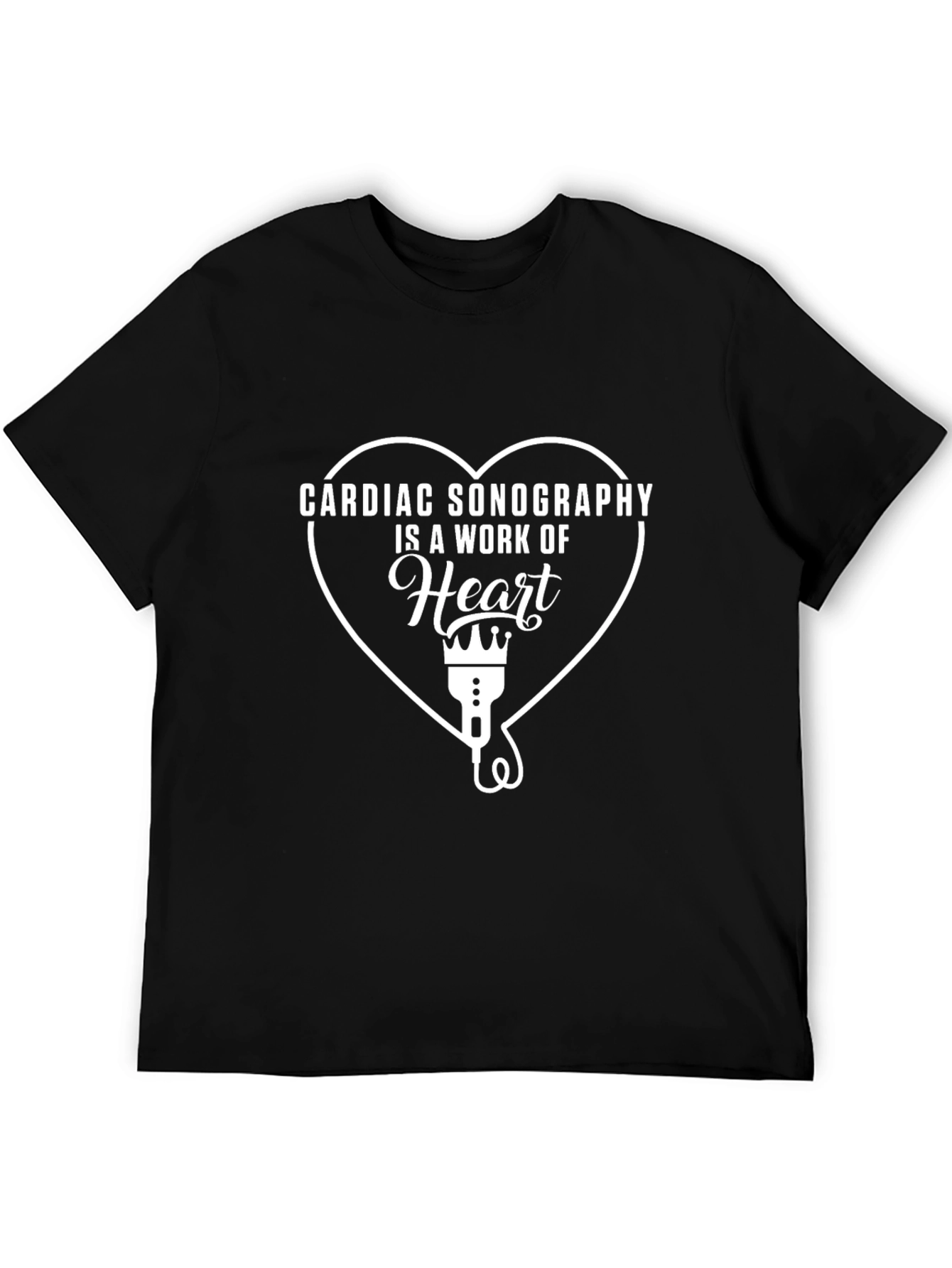 Cardiac Sonography Heart Graphic T-Shirt