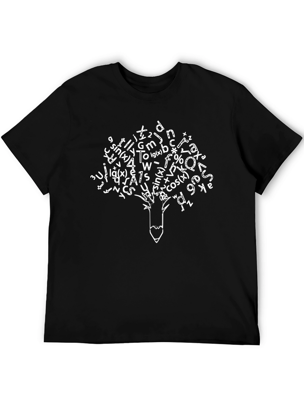 Math Tree Graphic Tee - Black Cotton Blend