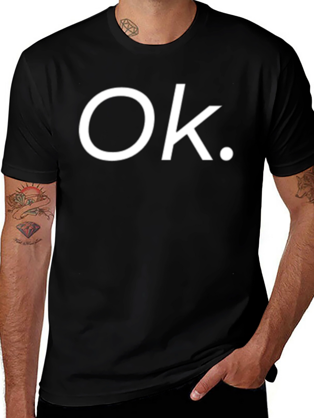 Ok. Graphic T-Shirt - Casual Short Sleeve Tee