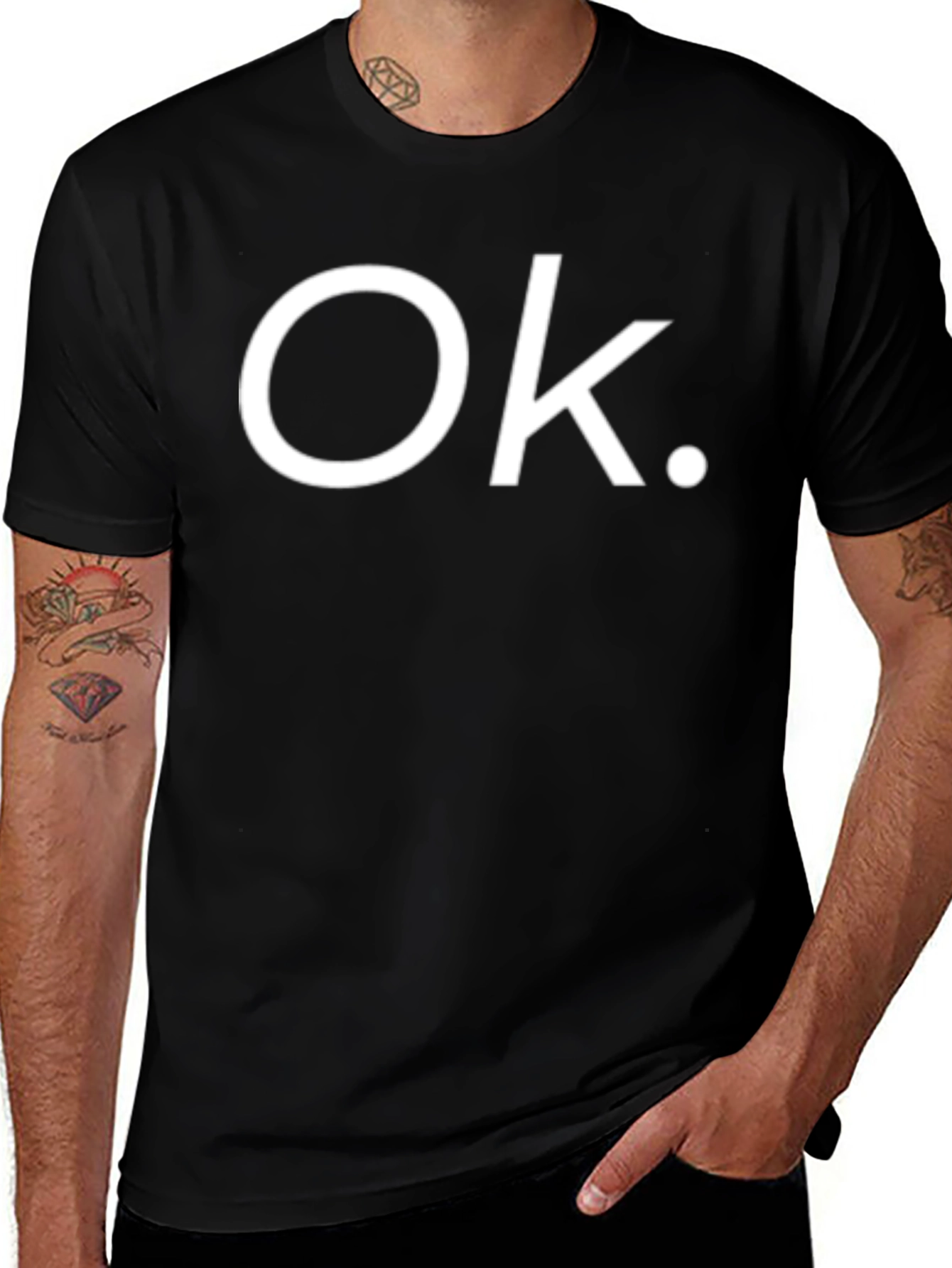 Ok. Graphic T-Shirt - Casual Short Sleeve Tee