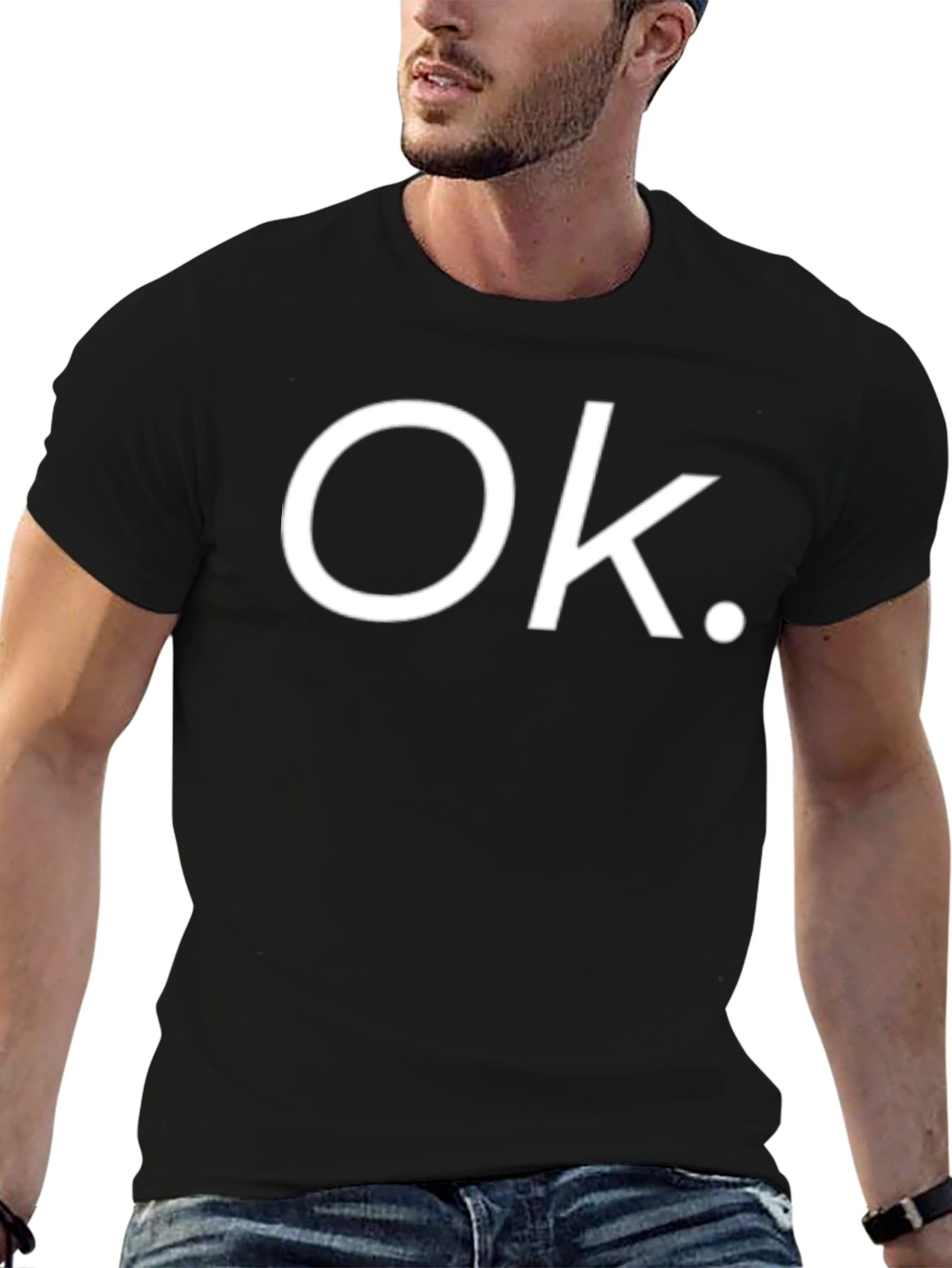 Ok. Graphic T-Shirt - Casual Short Sleeve Tee
