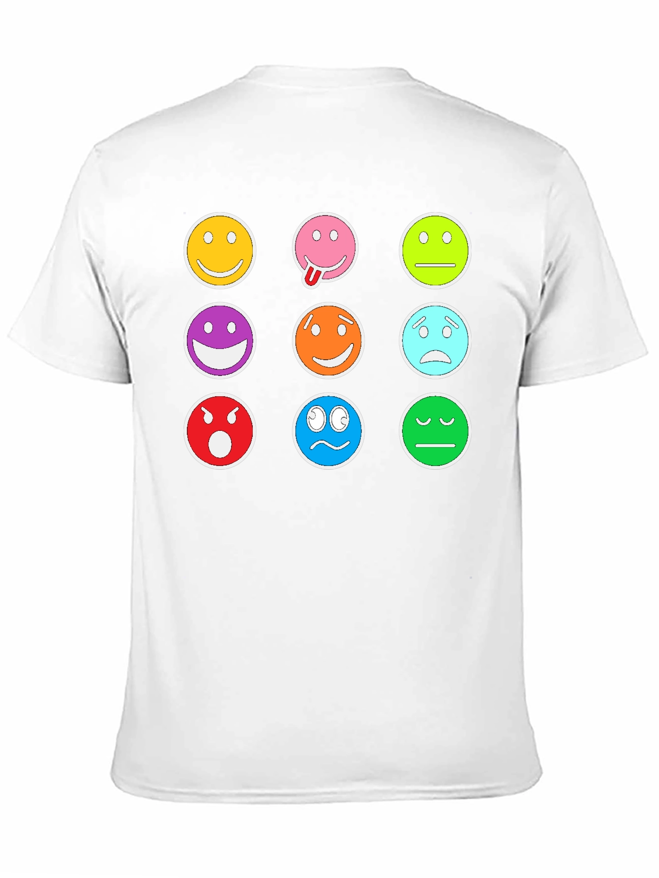 Emoji Expression T-Shirt - Black Cotton Blend