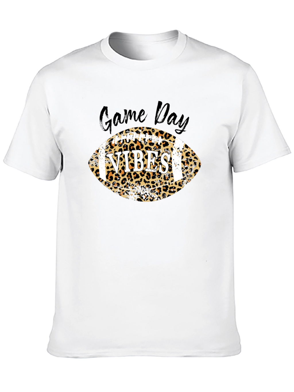 Game Day Vibes Football Leopard Print T-Shirt