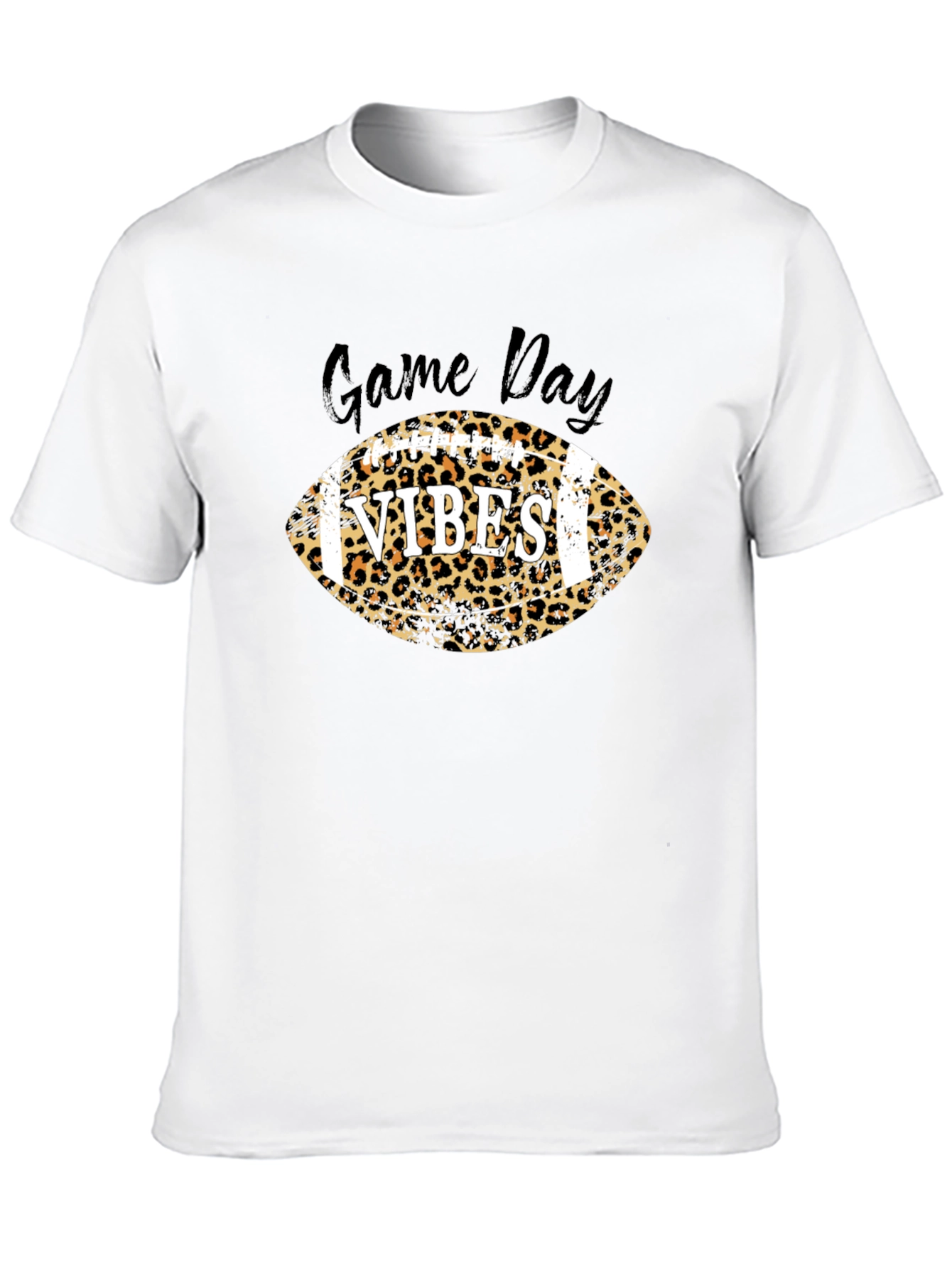 Game Day Vibes Football Leopard Print T-Shirt