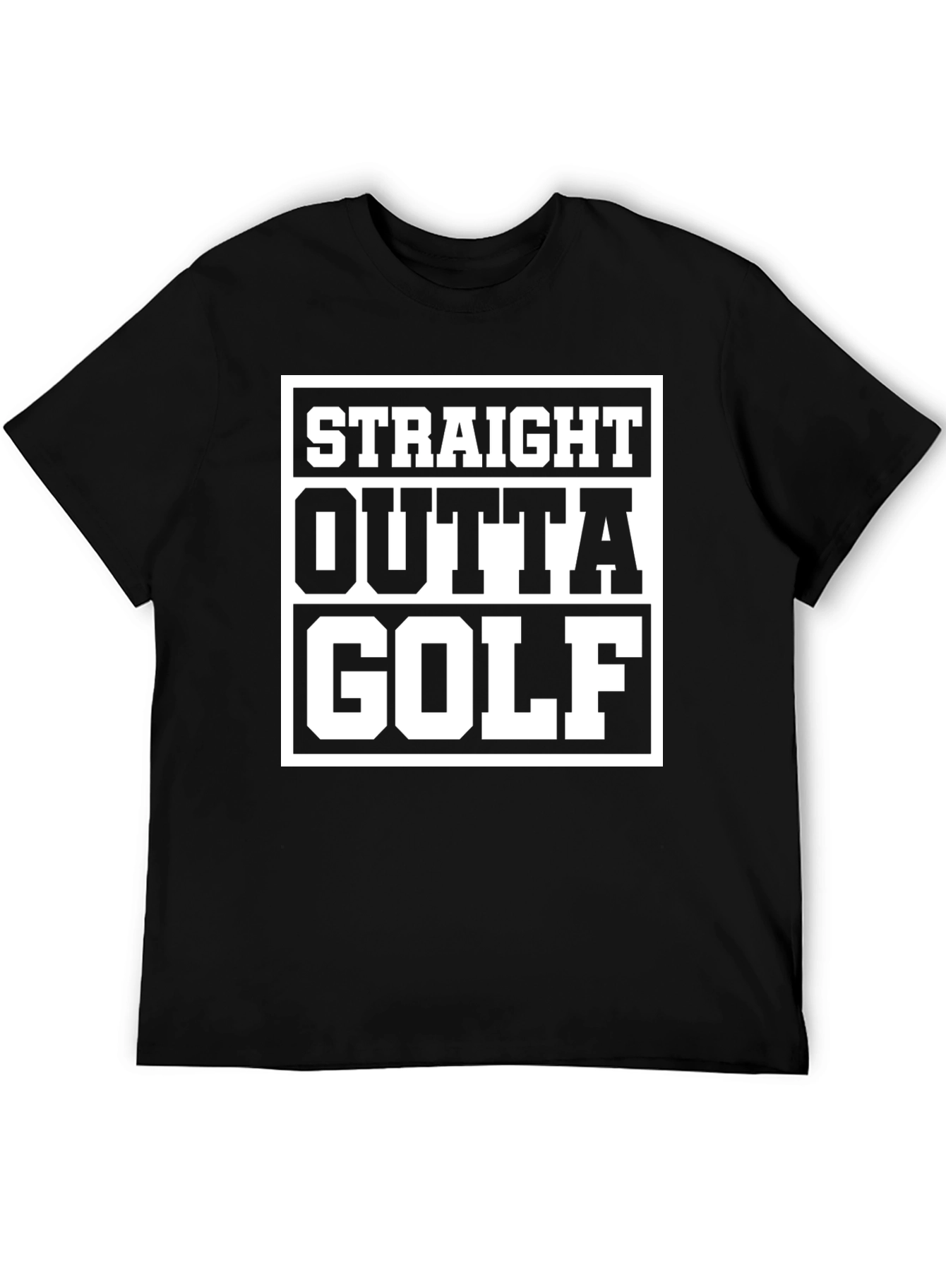 Straight Outta Golf Black T-Shirt