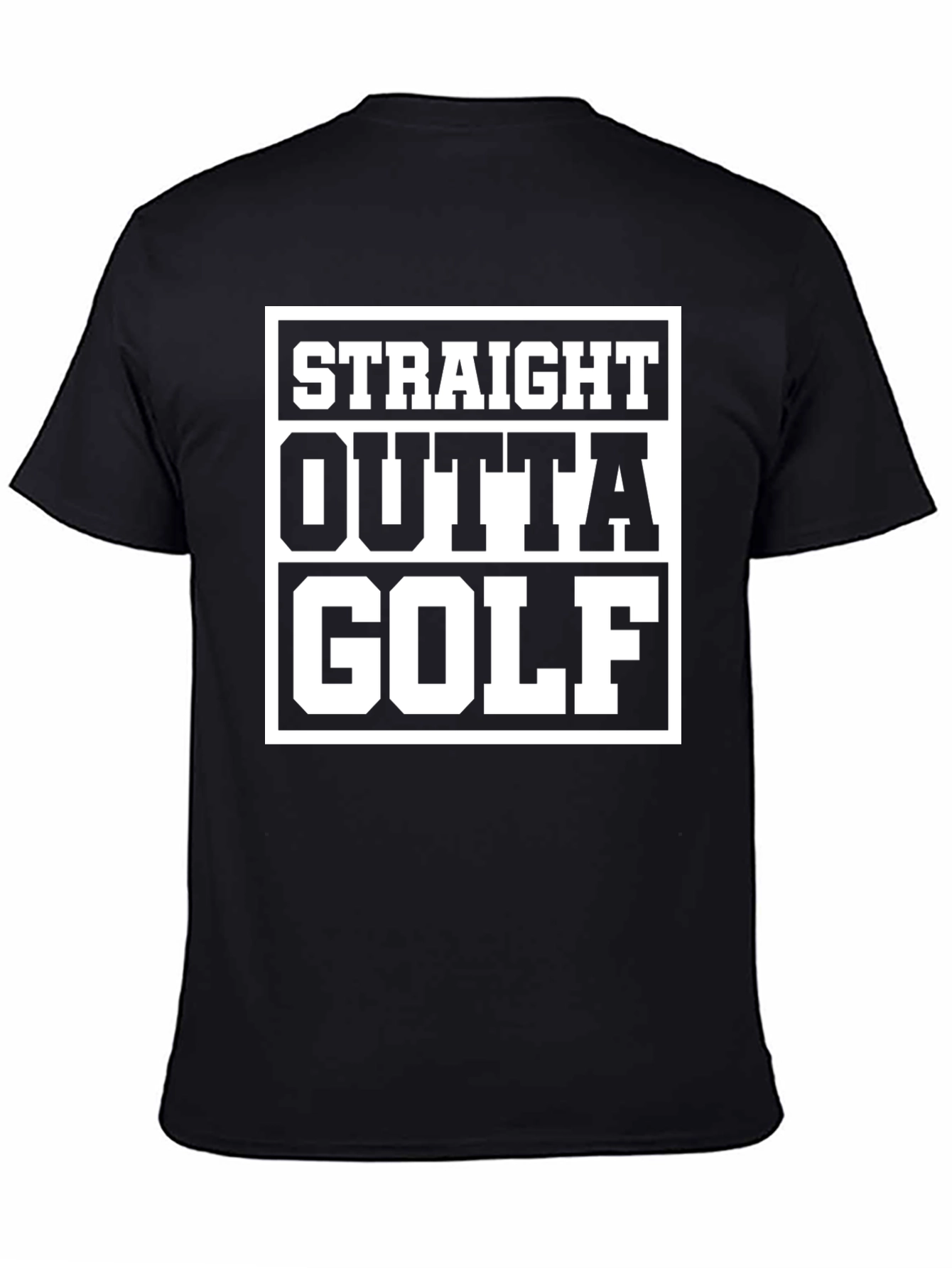 Straight Outta Golf Black T-Shirt
