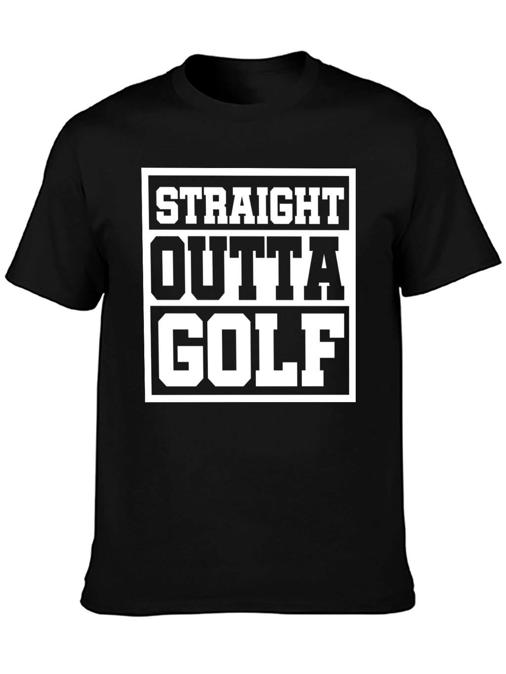 Straight Outta Golf Black T-Shirt
