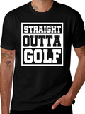 Straight Outta Golf Black T-Shirt