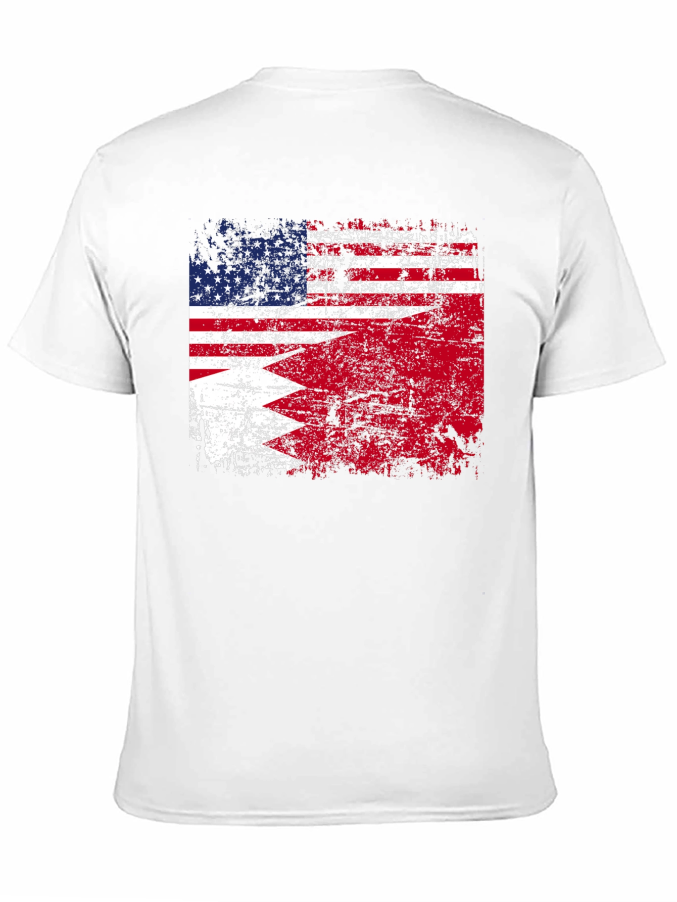 USA Bahrain Flag Graphic T-Shirt