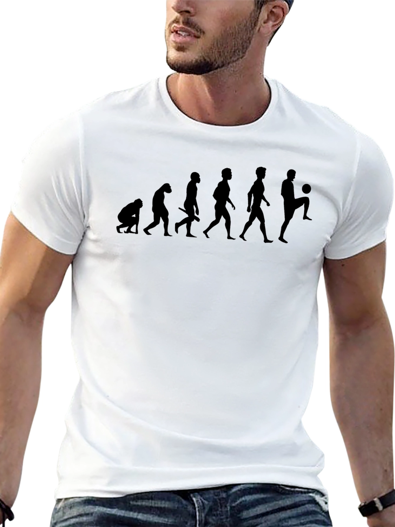 Soccer Evolution Graphic Tee - Black