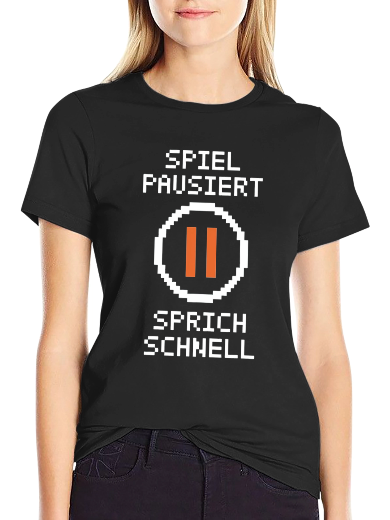 Spiel Pausiert Gamer T-Shirt - Black