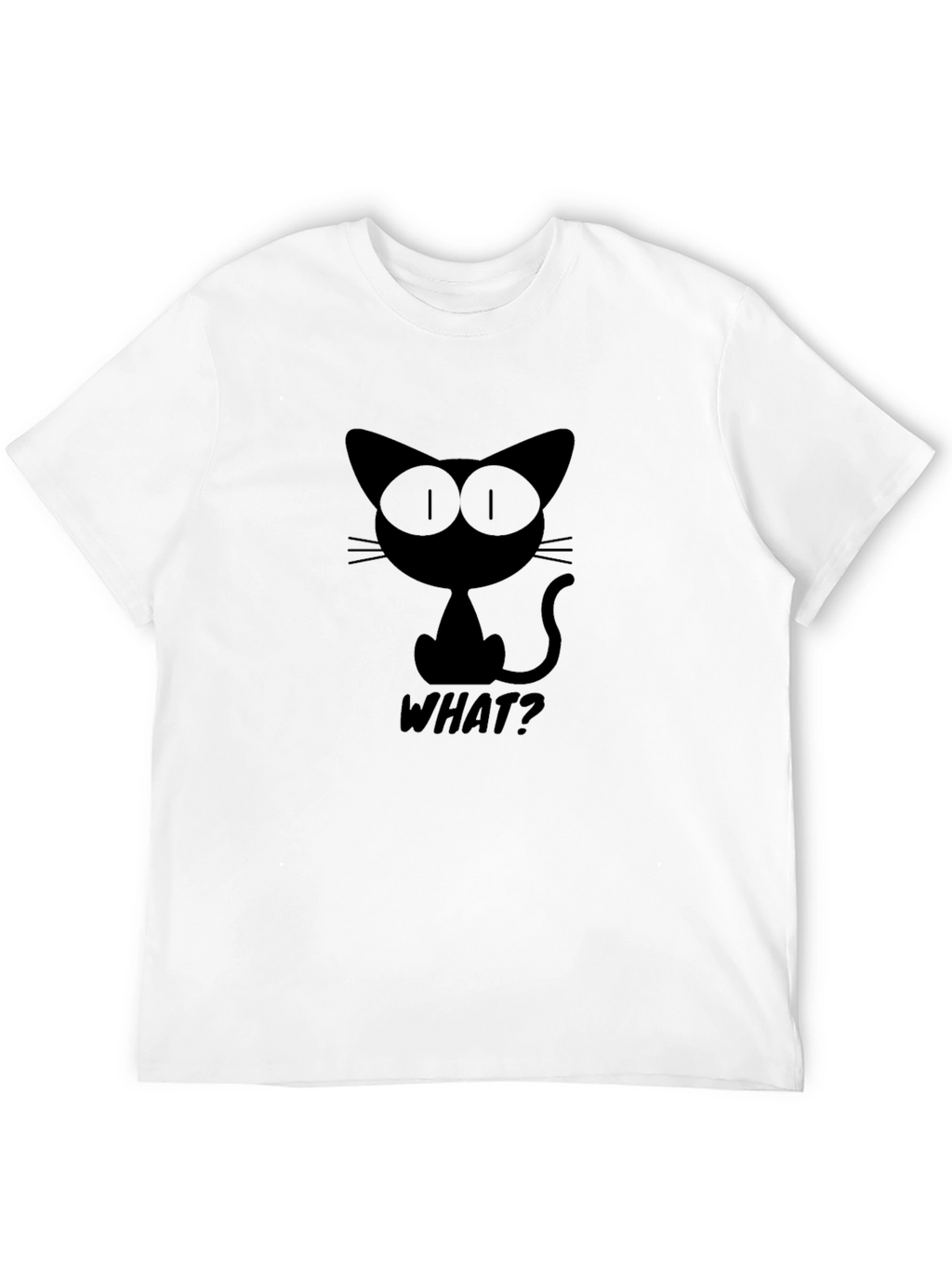 Black Cat What? Graphic T-Shirt