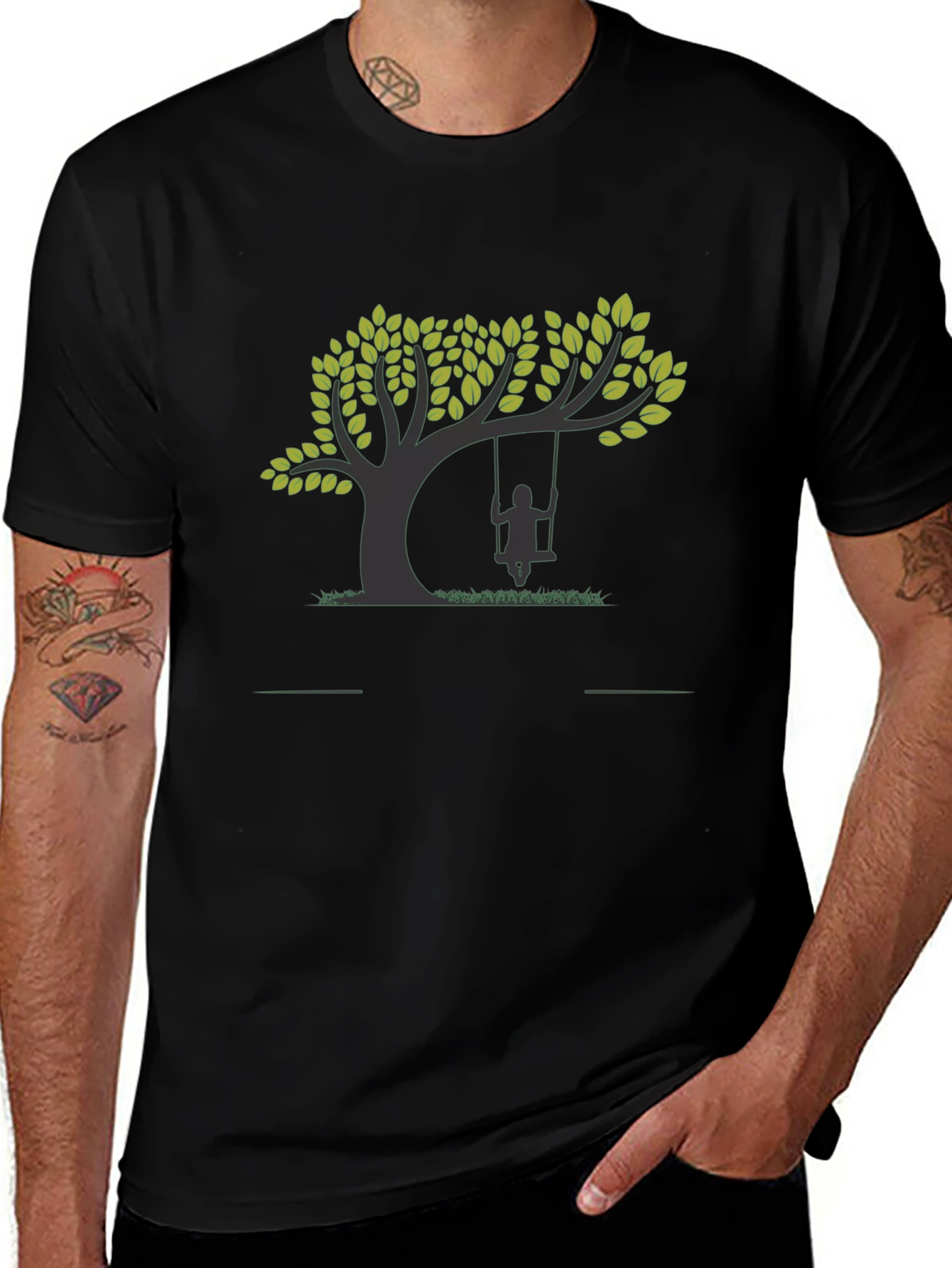 Tree Swing Graphic Tee - Nature Lovers T-Shirt