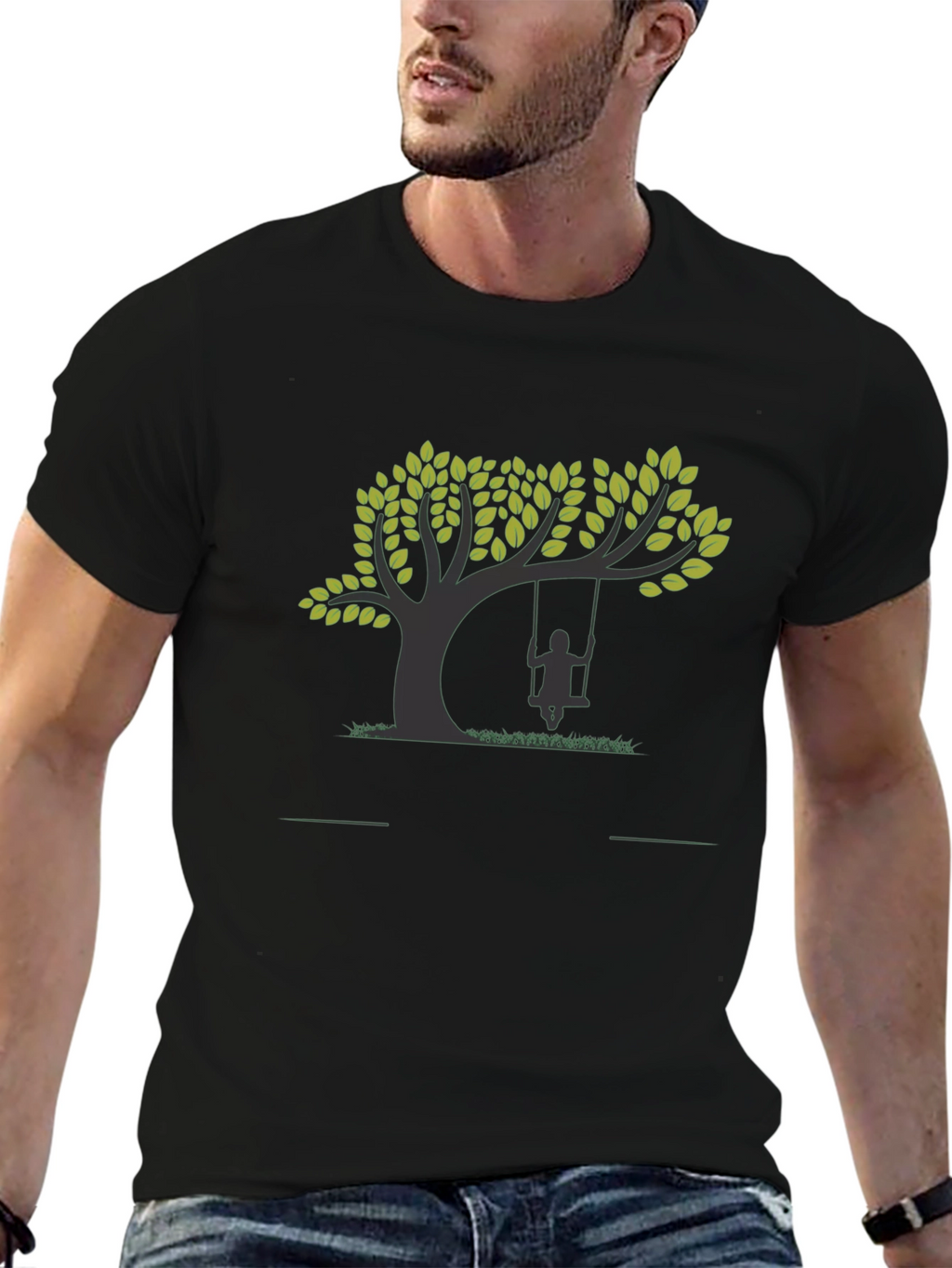 Tree Swing Graphic Tee - Nature Lovers T-Shirt