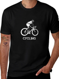 Cycling Graphic Black T-Shirt - Mens