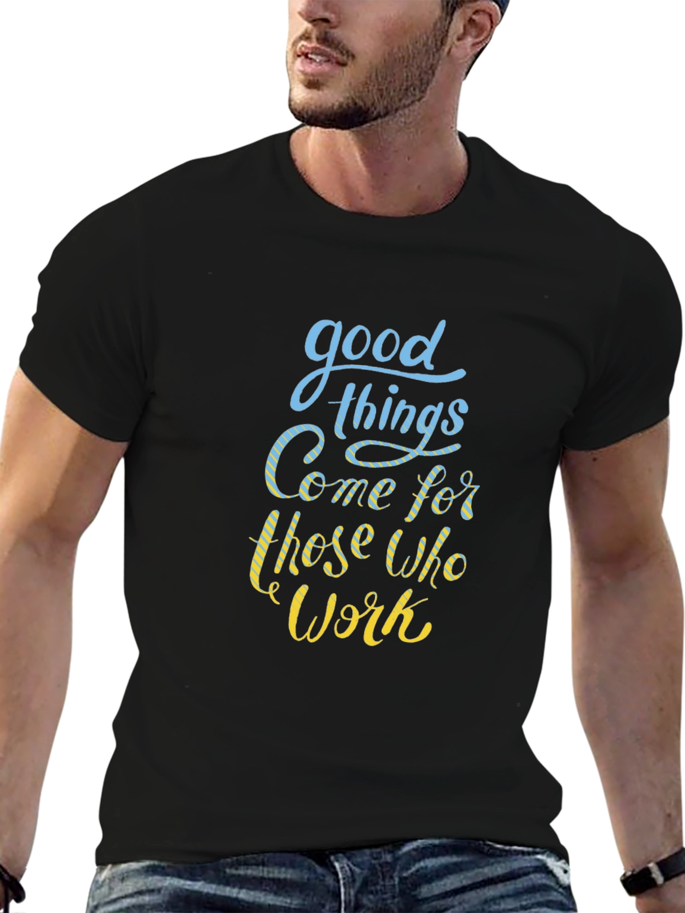 Good Things Come T-Shirt - Motivational Quote Black Tee