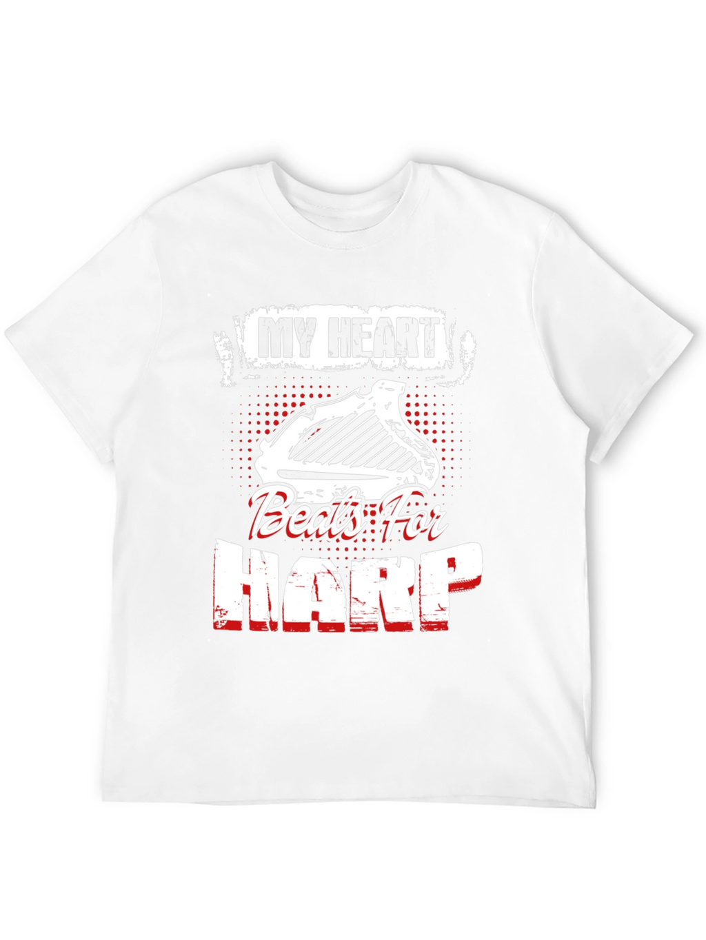 My Heart Beats For Harp Black T-Shirt