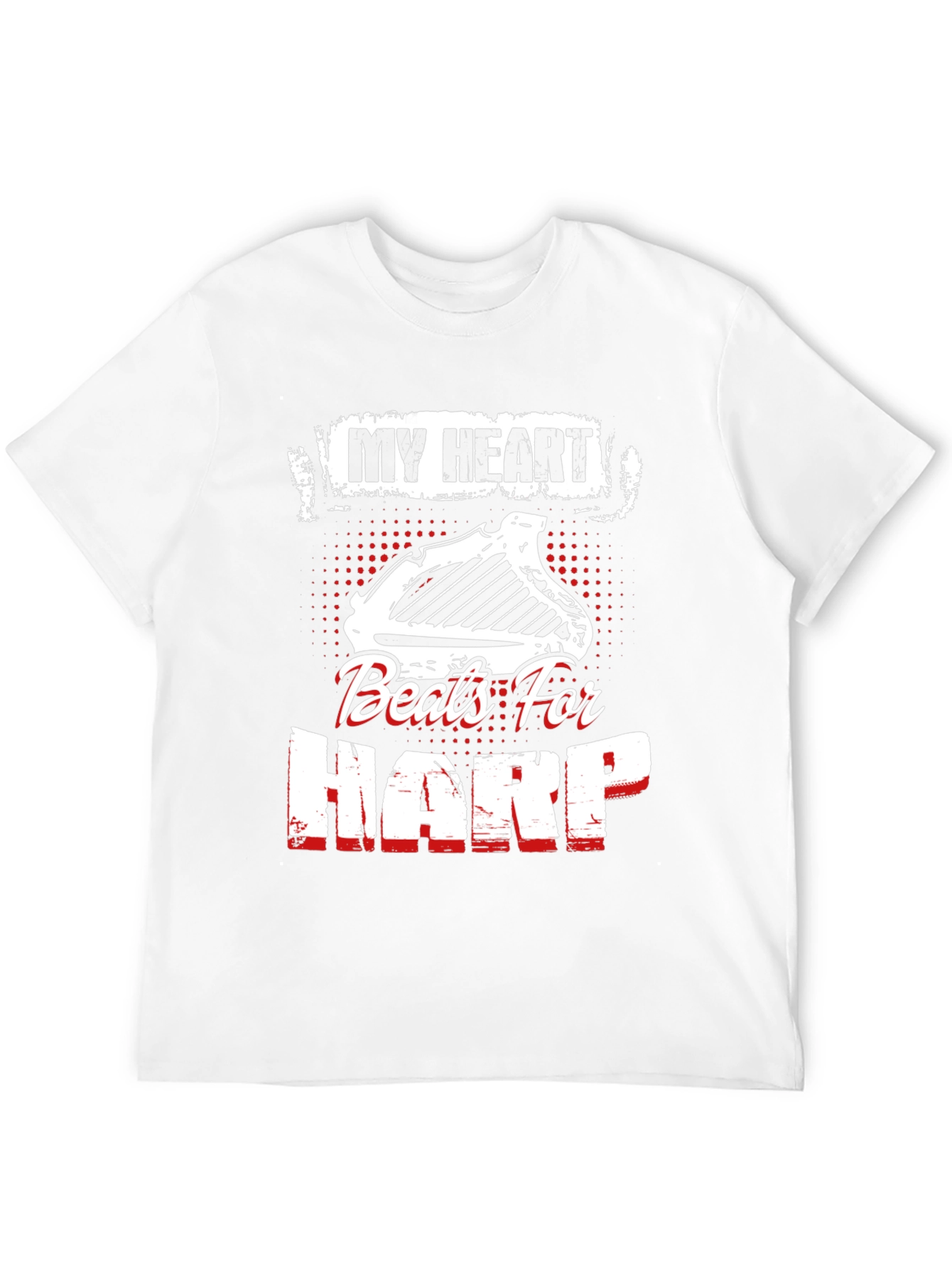 My Heart Beats For Harp Black T-Shirt