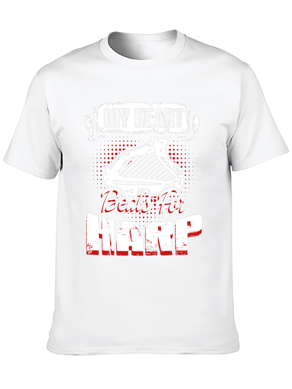 My Heart Beats For Harp Black T-Shirt