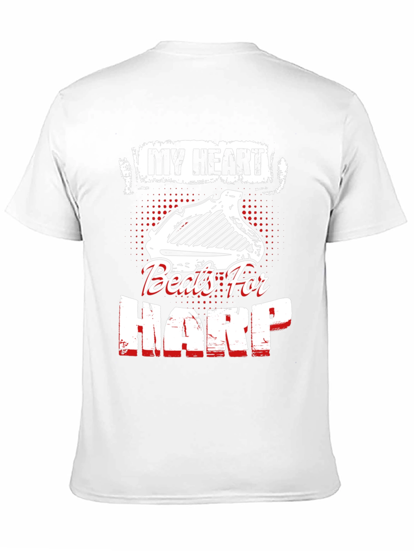My Heart Beats For Harp Black T-Shirt