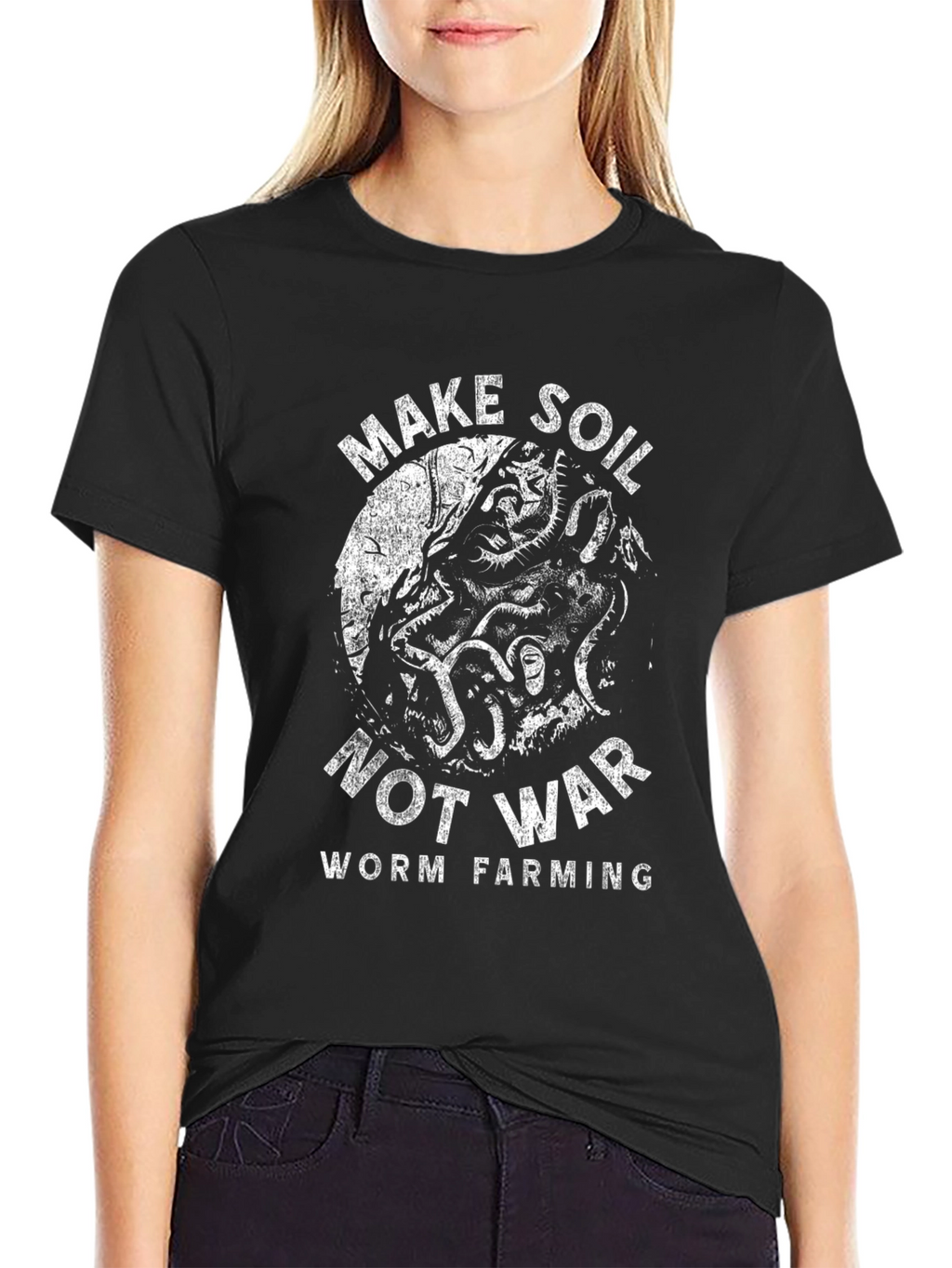 Make Soil Not War Worm Farming T-Shirt