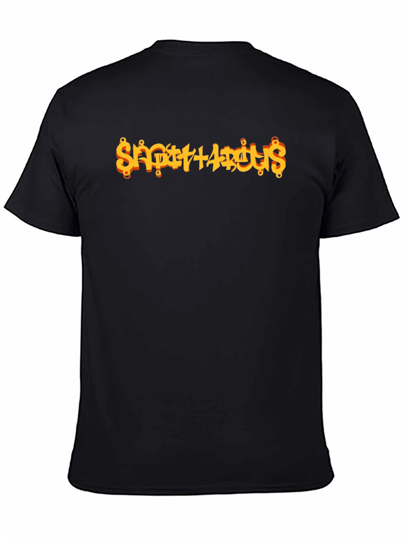 Sagittarius Zodiac Graphic Print Tee - Black