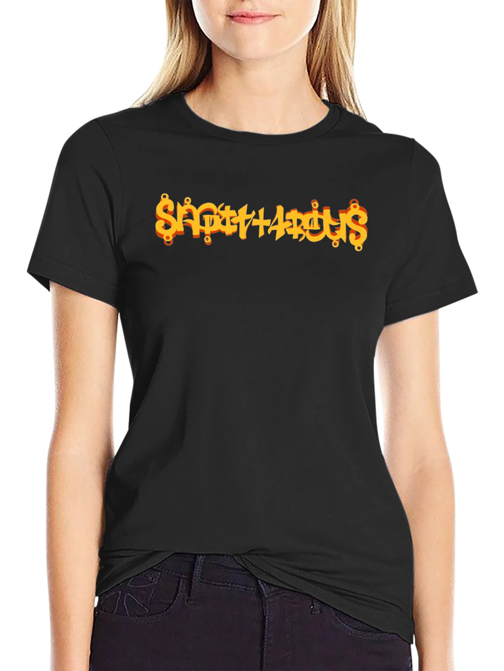 Sagittarius Zodiac Graphic Print Tee - Black