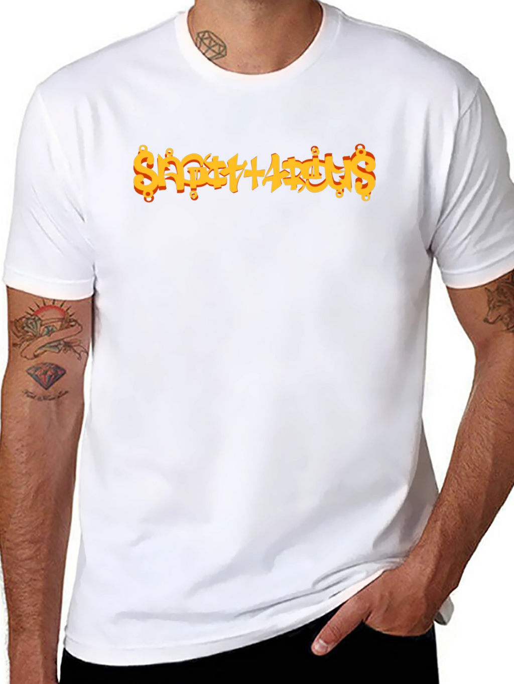 Sagittarius Zodiac Graphic Print Tee - Black