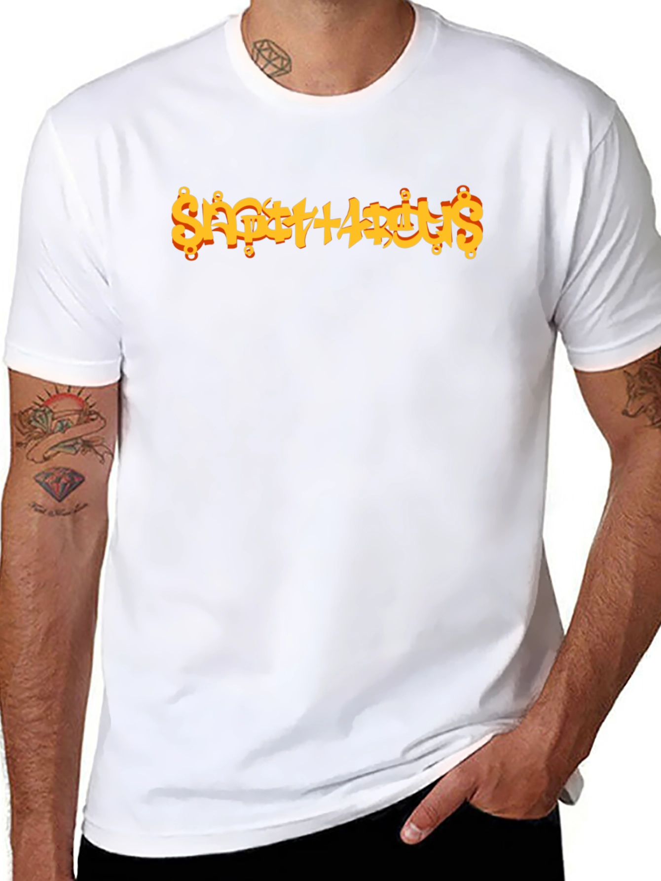 Sagittarius Zodiac Graphic Print Tee - Black