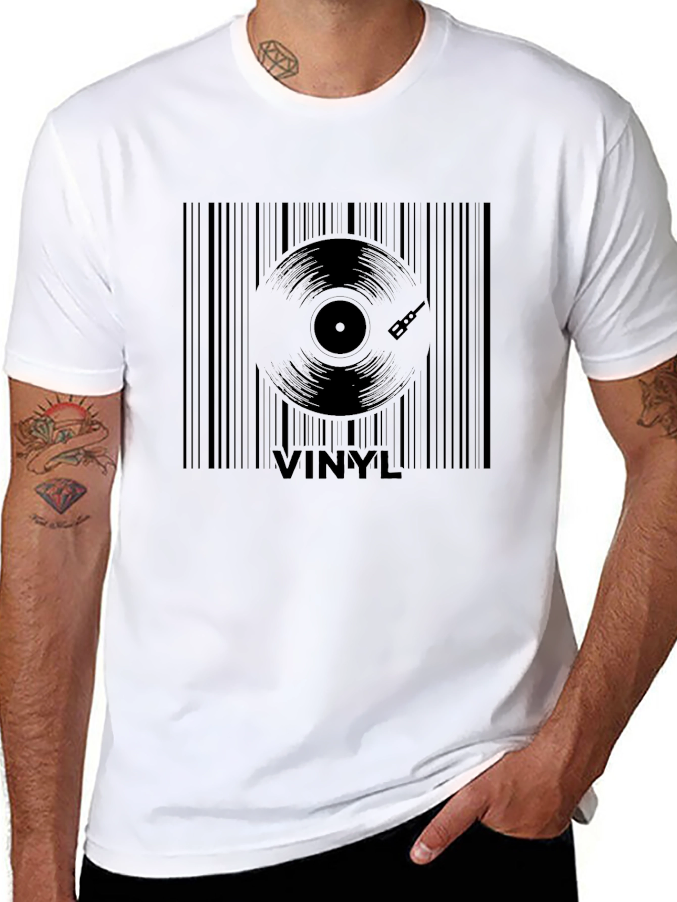 Vinyl Barcode T-Shirt - Classic Record Design