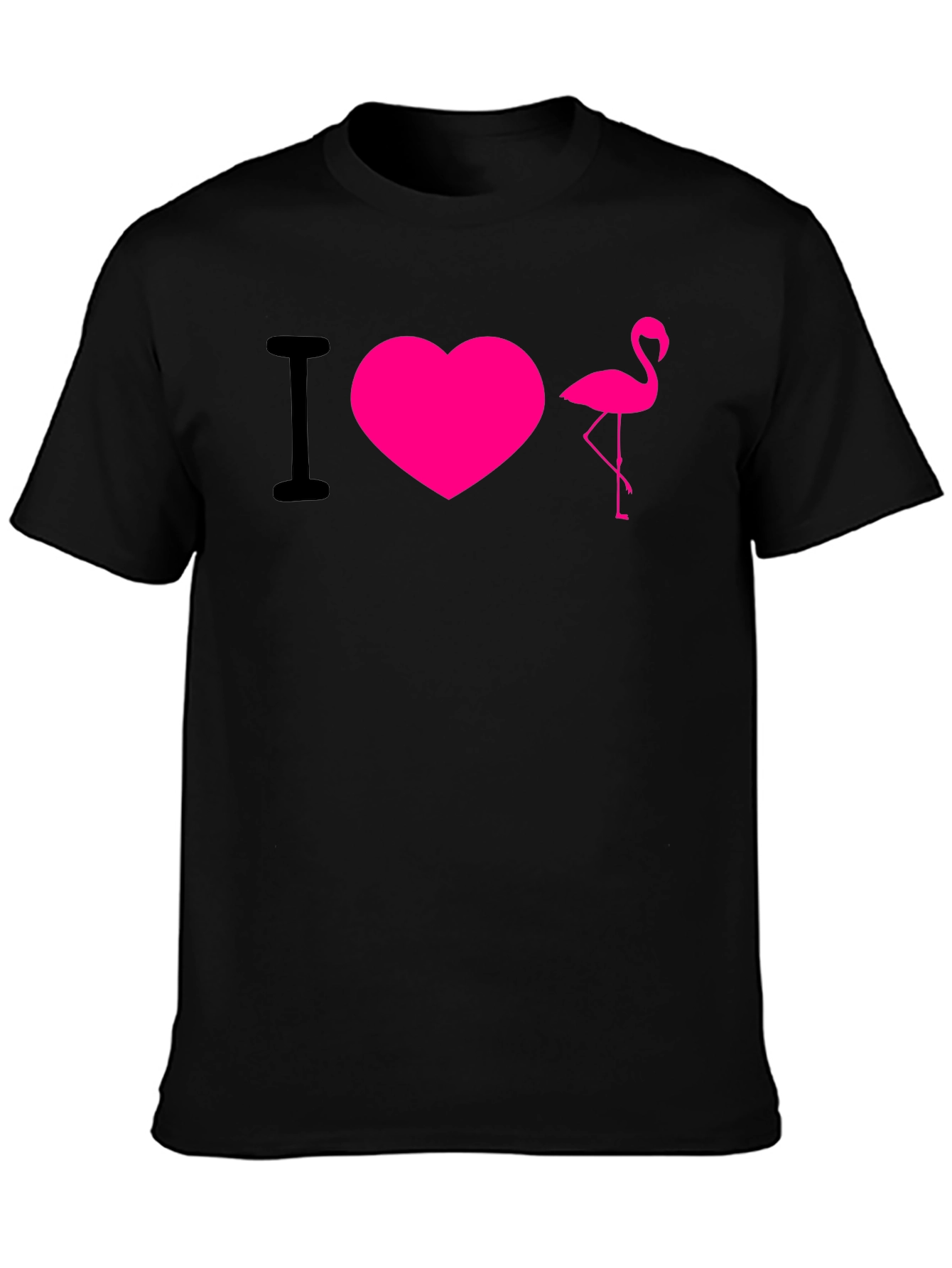 I Love Flamingos T-Shirt - Hot Pink Design