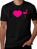 I Love Flamingos T-Shirt - Hot Pink Design