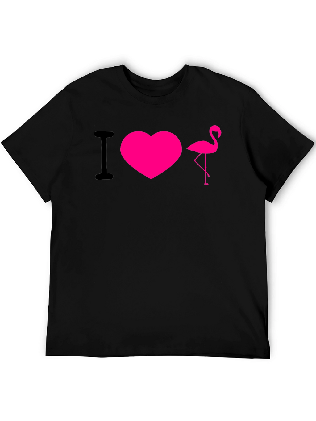 I Love Flamingos T-Shirt - Hot Pink Design
