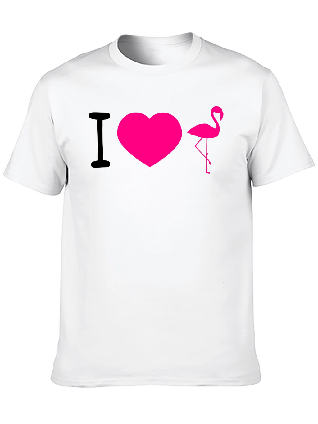 I Love Flamingos T-Shirt - Hot Pink Design
