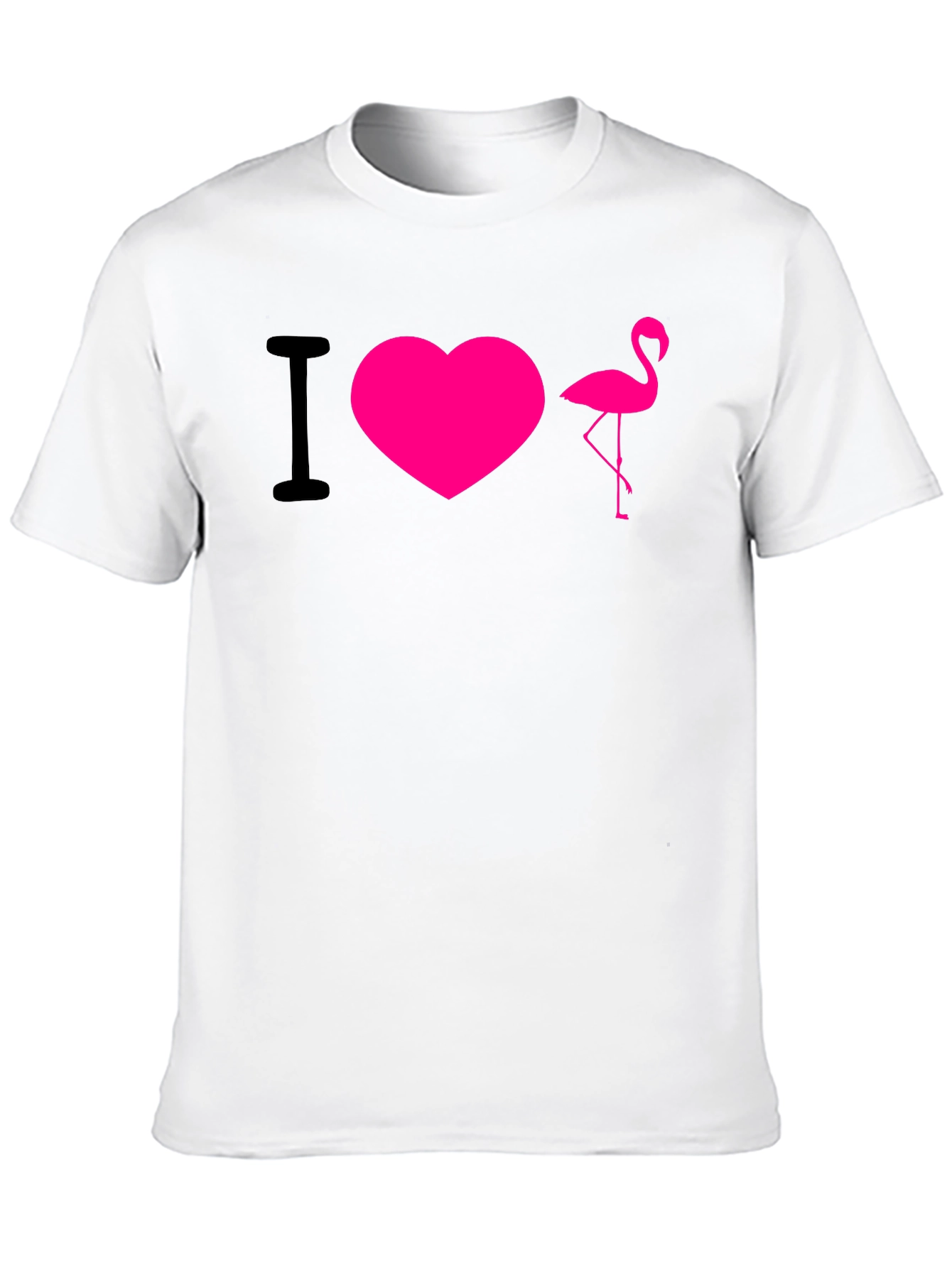 I Love Flamingos T-Shirt - Hot Pink Design