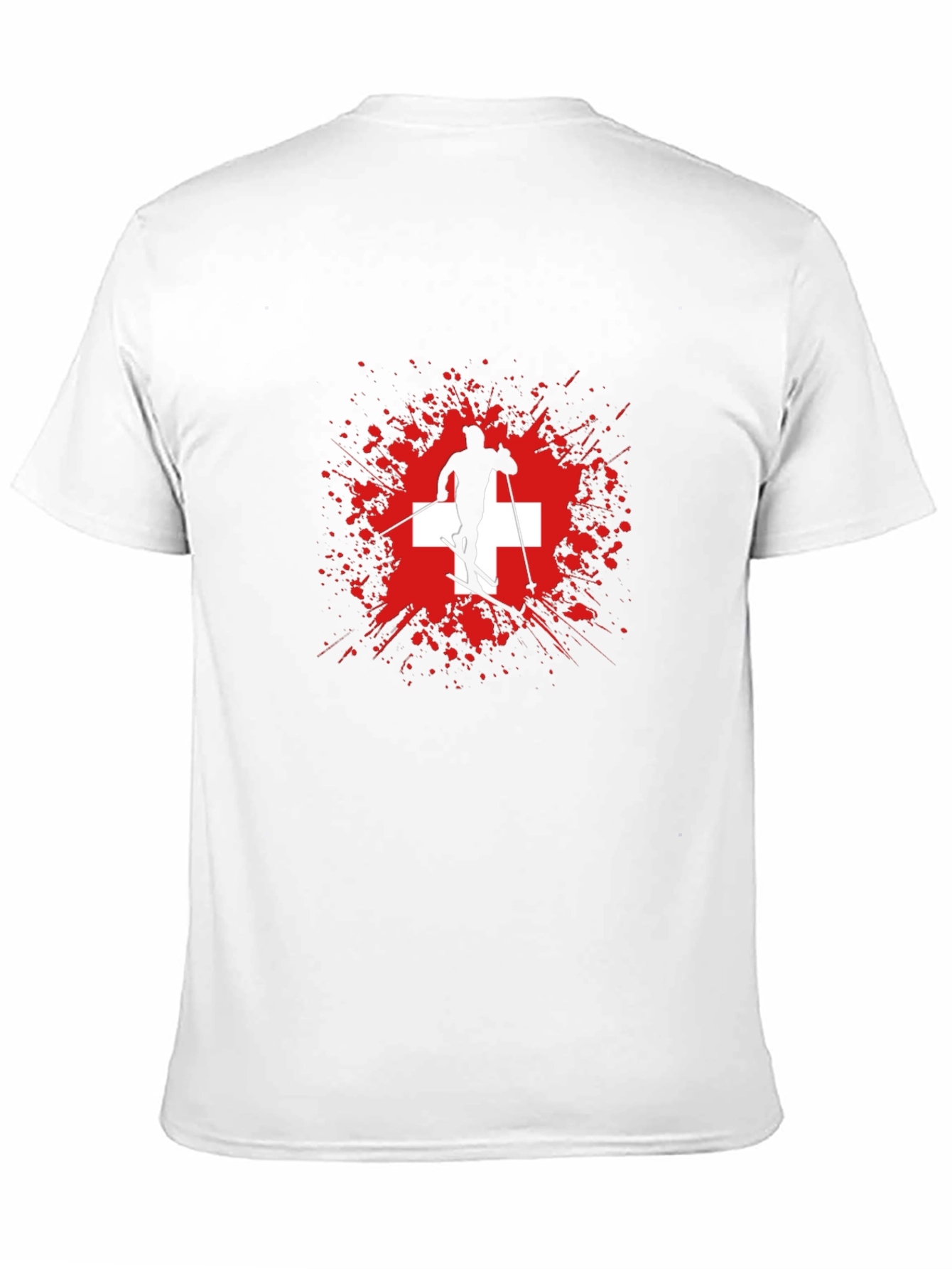 Swiss Skier Graphic Tee - Black