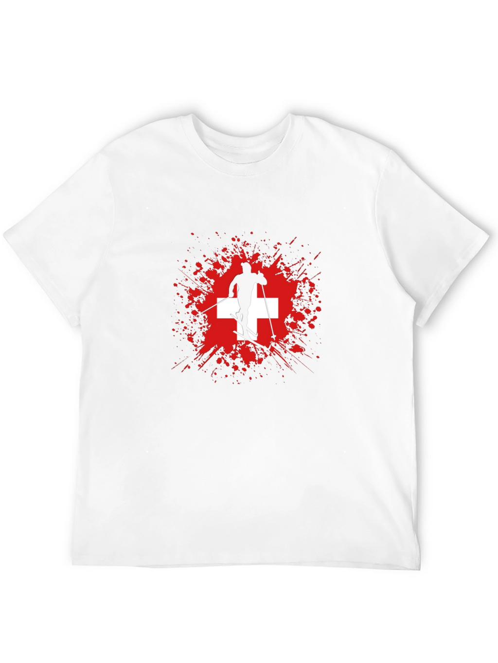 Swiss Skier Graphic Tee - Black