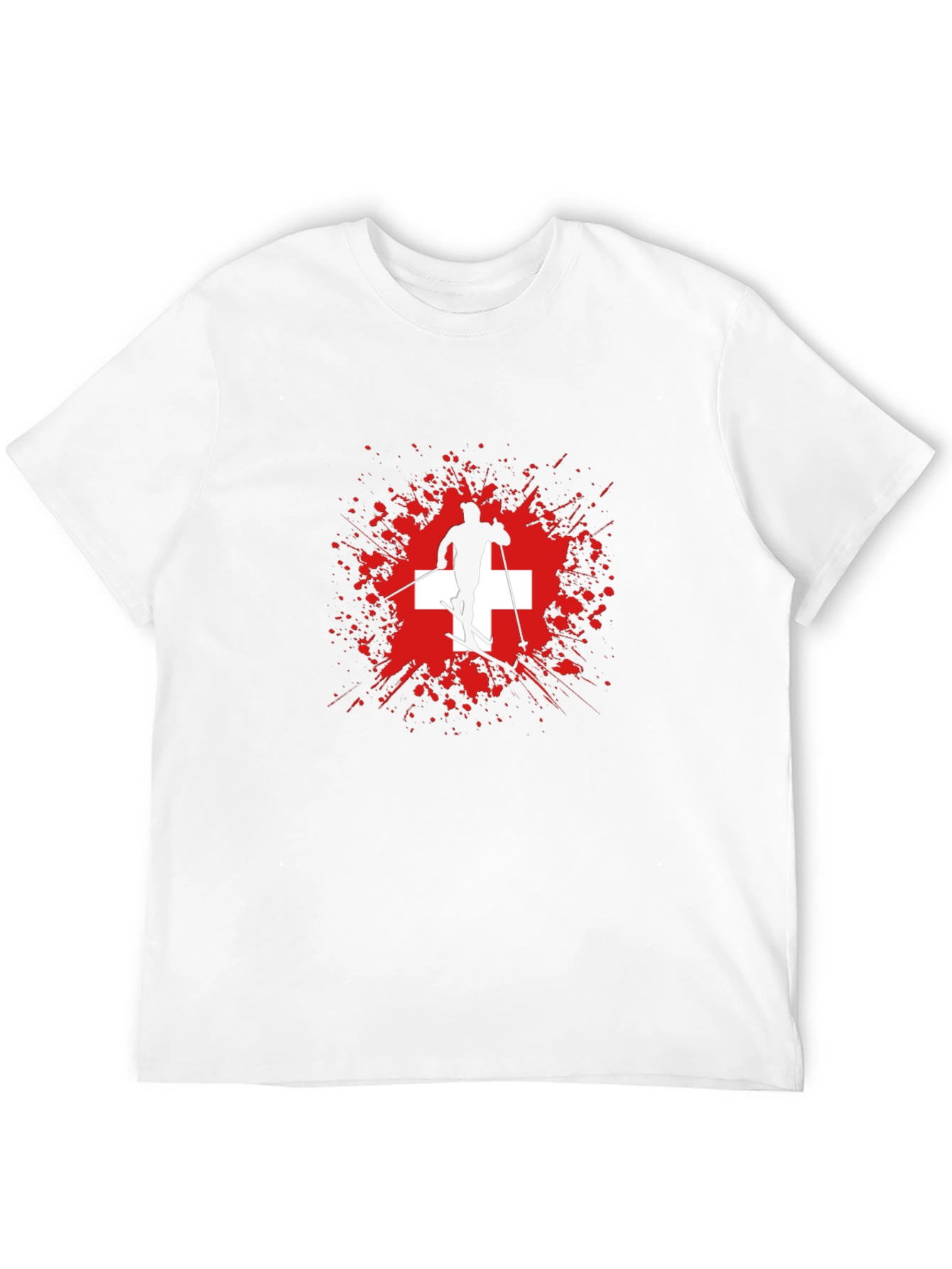 Swiss Skier Graphic Tee - Black