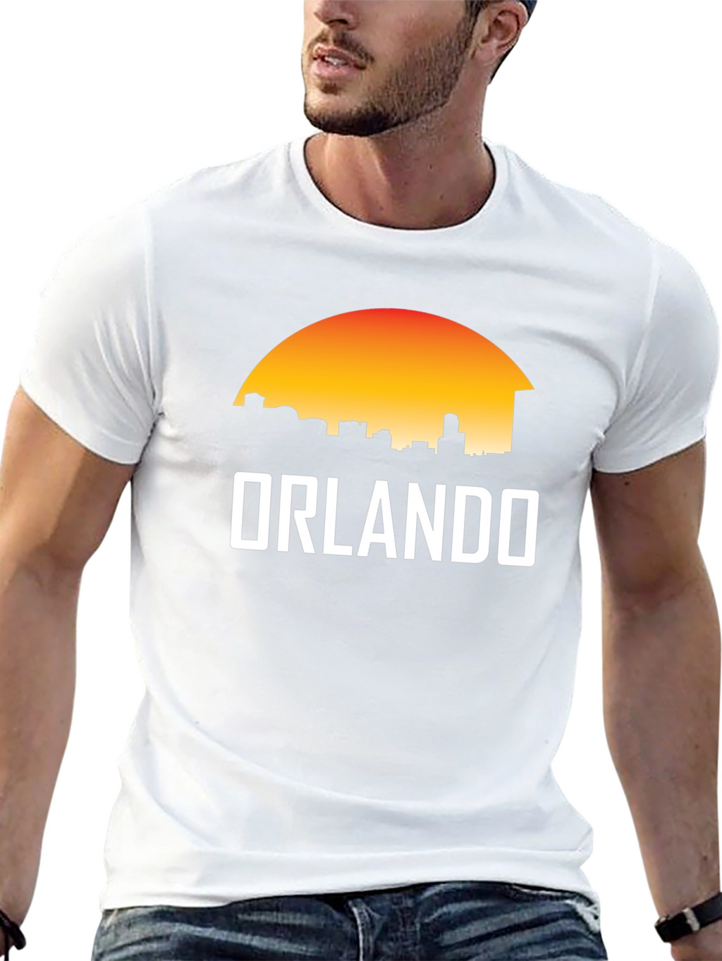 Orlando Skyline Graphic Tee - Sunset Silhouette