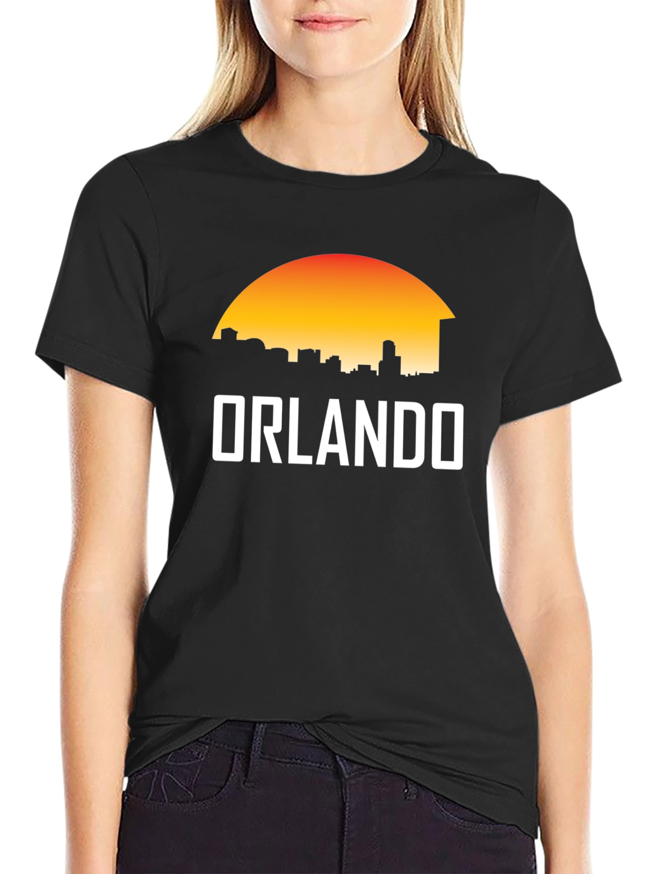 Orlando Skyline Graphic Tee - Sunset Silhouette