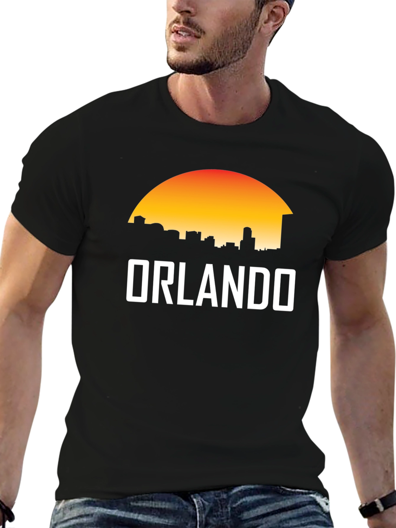 Orlando Skyline Graphic Tee - Sunset Silhouette