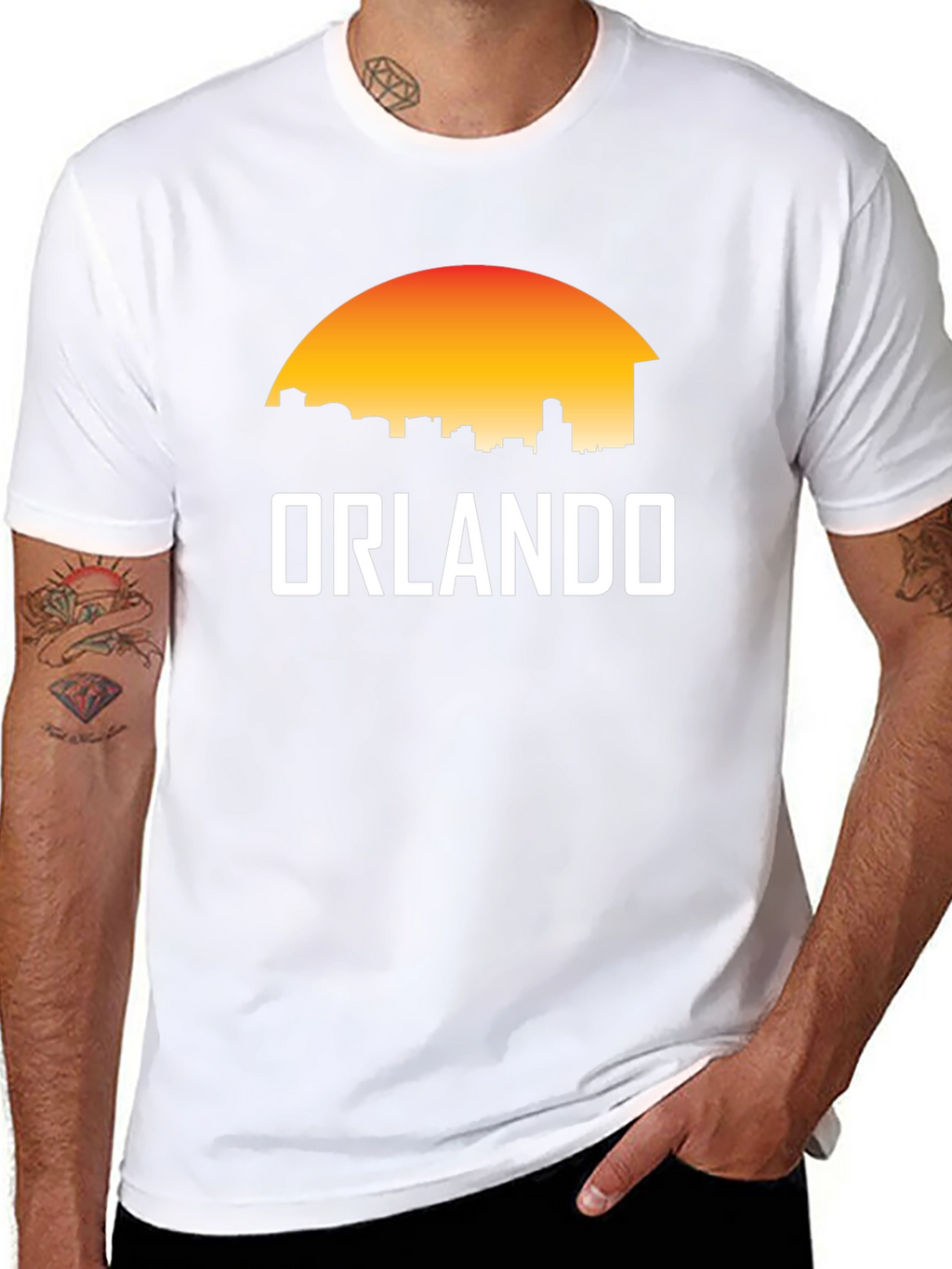 Orlando Skyline Graphic Tee - Sunset Silhouette