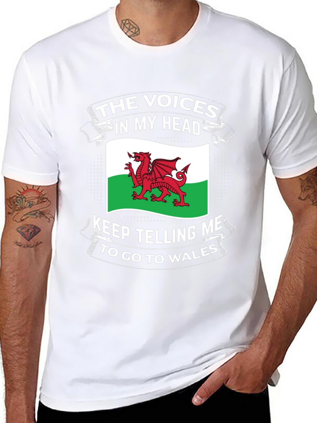 Welsh Pride T-Shirt: Voices in My Head