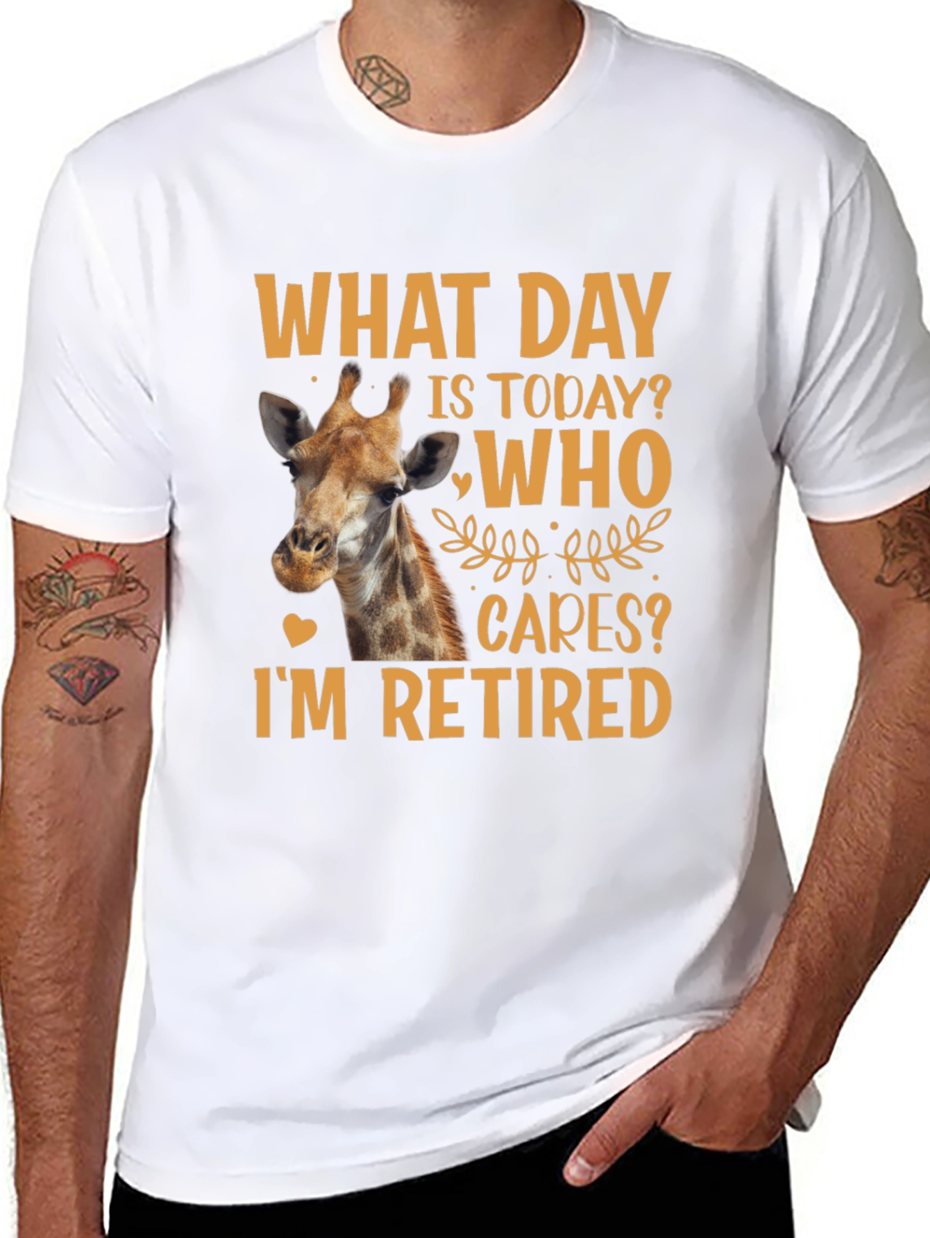 Retired Giraffe T-Shirt: What Day Is Today?