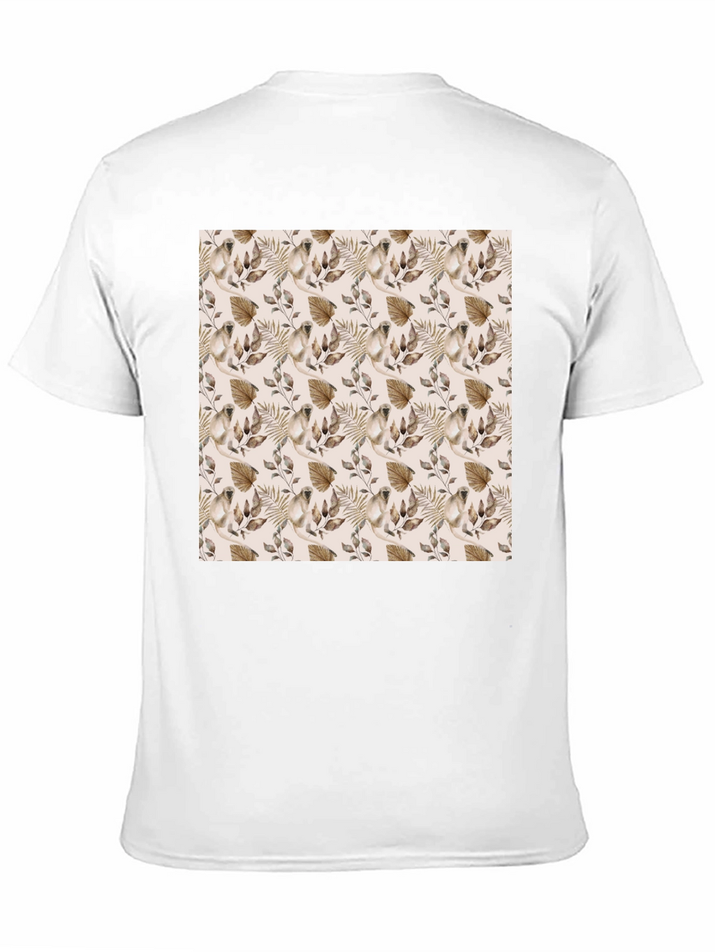 Botanical Pattern Black T-Shirt