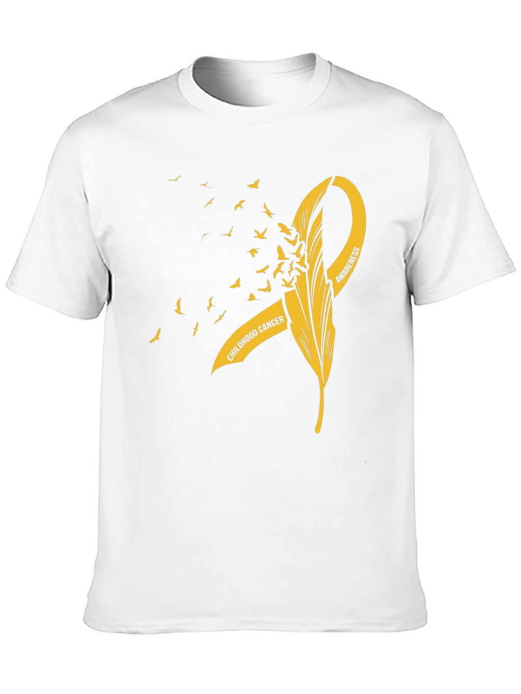 Childhood Cancer Awareness T-Shirt - Gold Ribbon