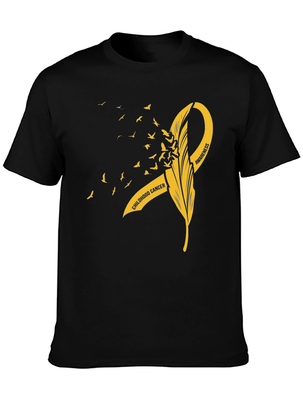 Childhood Cancer Awareness T-Shirt - Gold Ribbon